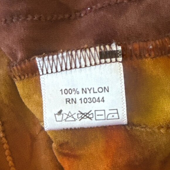 Petit Pois By Viviana G Brown Tie Dye Long Sleeve Button-Up Shirt Ruffle Stripes - Picture 6 of 7